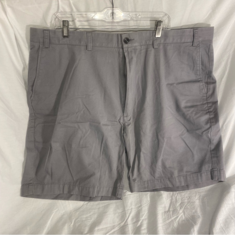 Roundtree & Yorke Charcoal Flat Front Shorts